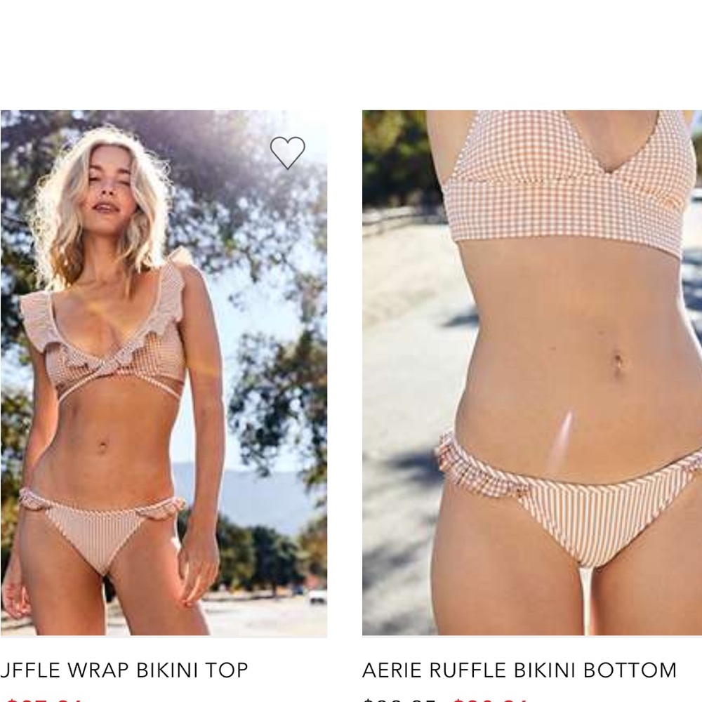 American Eagle Aerie Adorable Ruffled Bikini